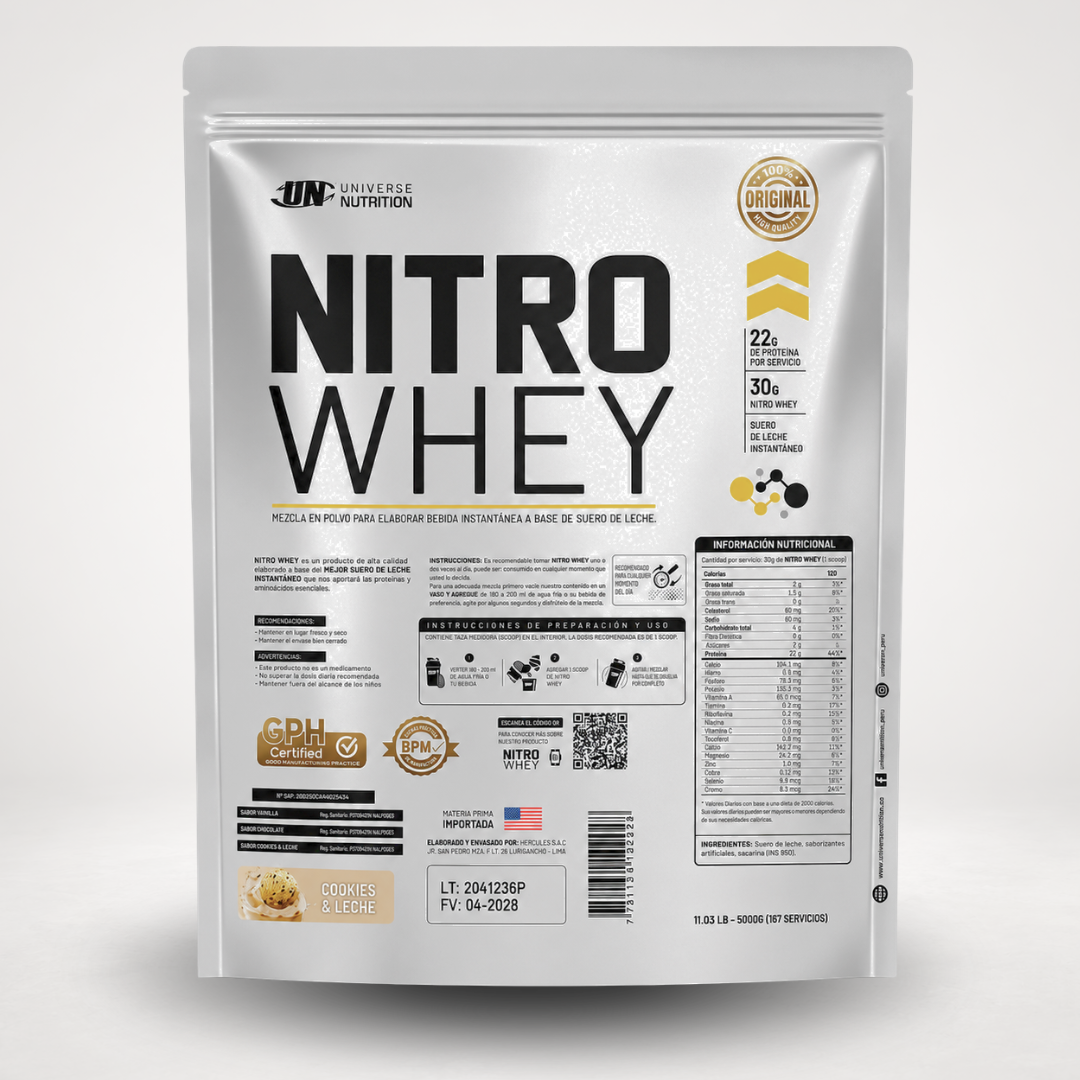 NITRO WHEY 5KG + CREATINA ADVANCED 150G + REGALOS