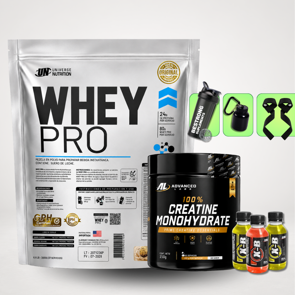 WHEY PRO 3KG + CREATINA ADVANCED 150G + REGALOS
