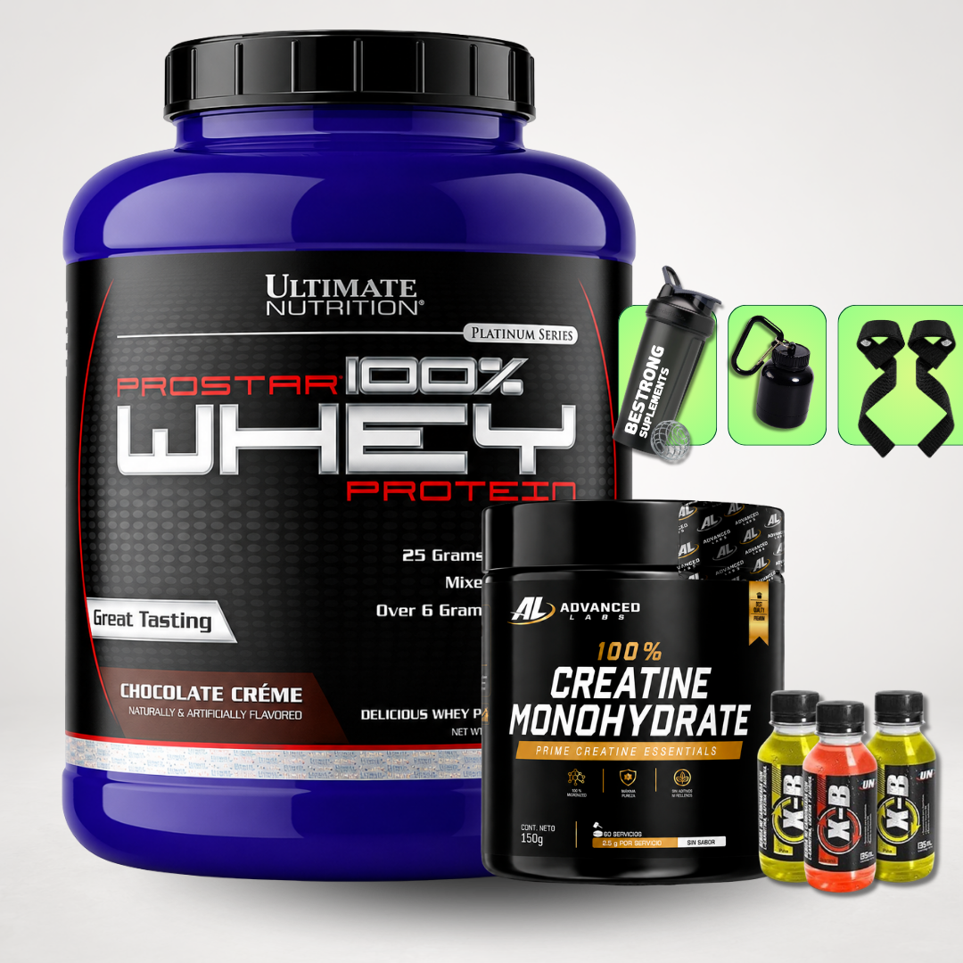 PROSTAR WHEY 5.2 LBS + CREATINA ADVANCED 150G + REGALOS