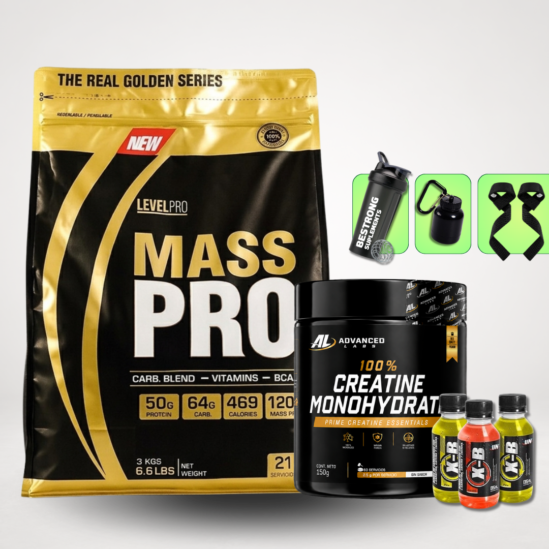 MASS PRO 6.6 LBS + CREATINA ADVANCED 150G + REGALOS
