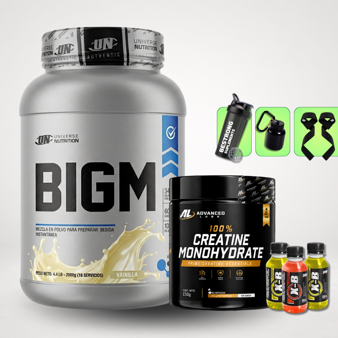 BIGM 2 KG + CREATINA ADVANCED 150G + REGALOS