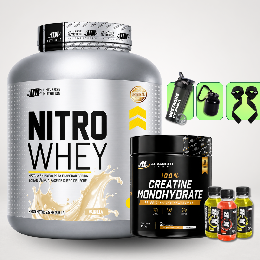 NITRO WHEY 2.5 KG + CREATINA ADVANCED 150G + REGALOS