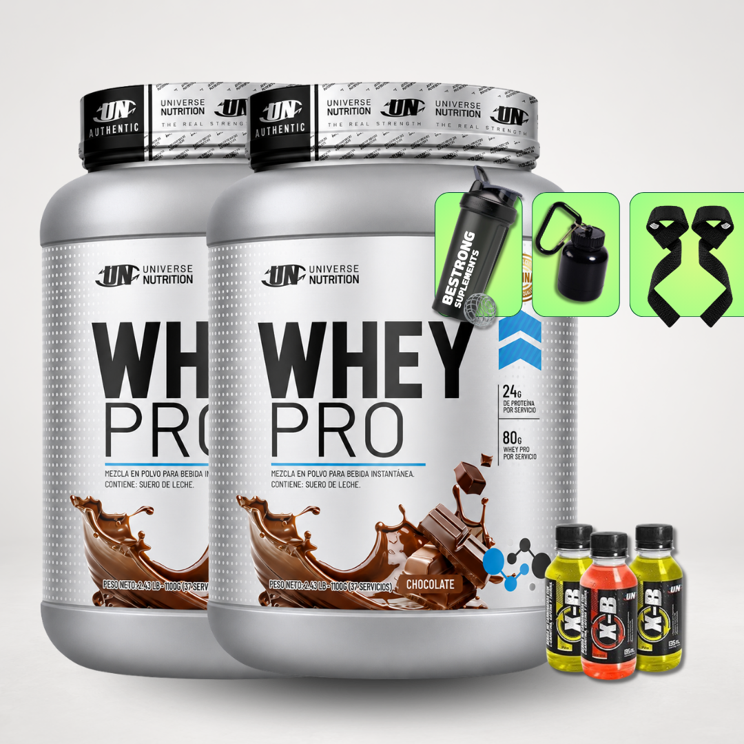2 WHEY PRO 1.1 KG+ REGALOS